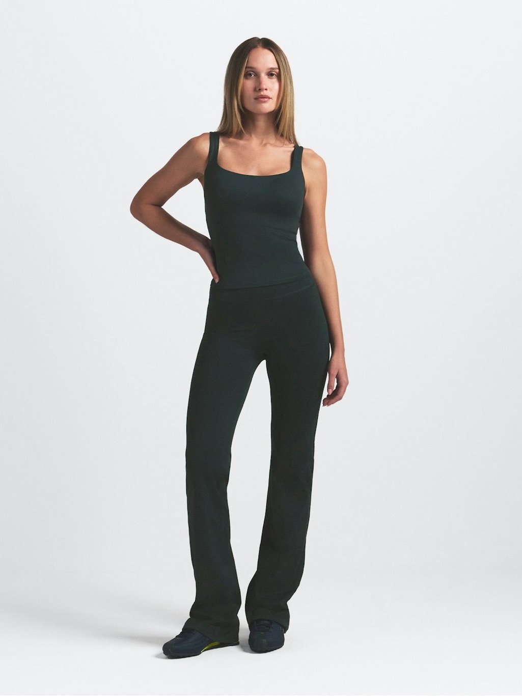Nikeskims Matte Slim Flare Leggings - Nwot - Dark Teal